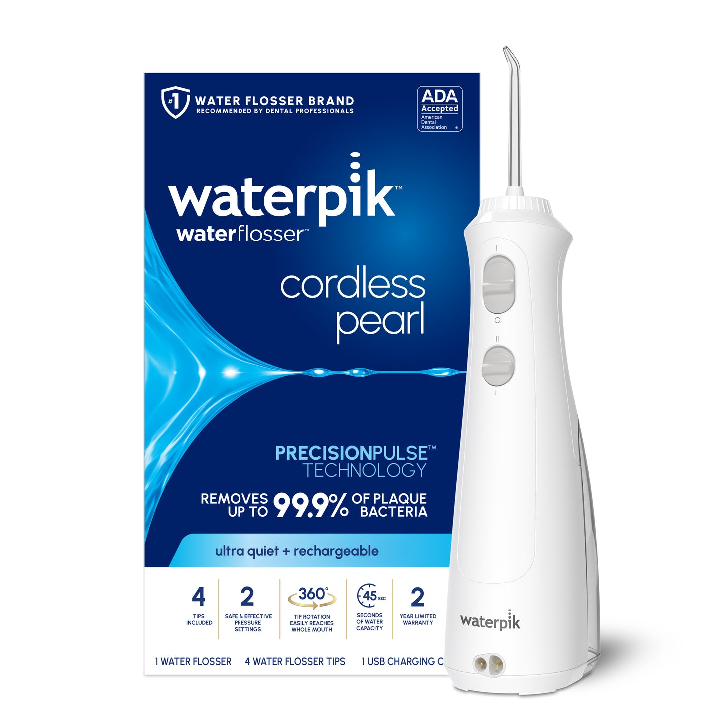 Waterpik Cordless Pear Water Flosser WF-13 with Packaging