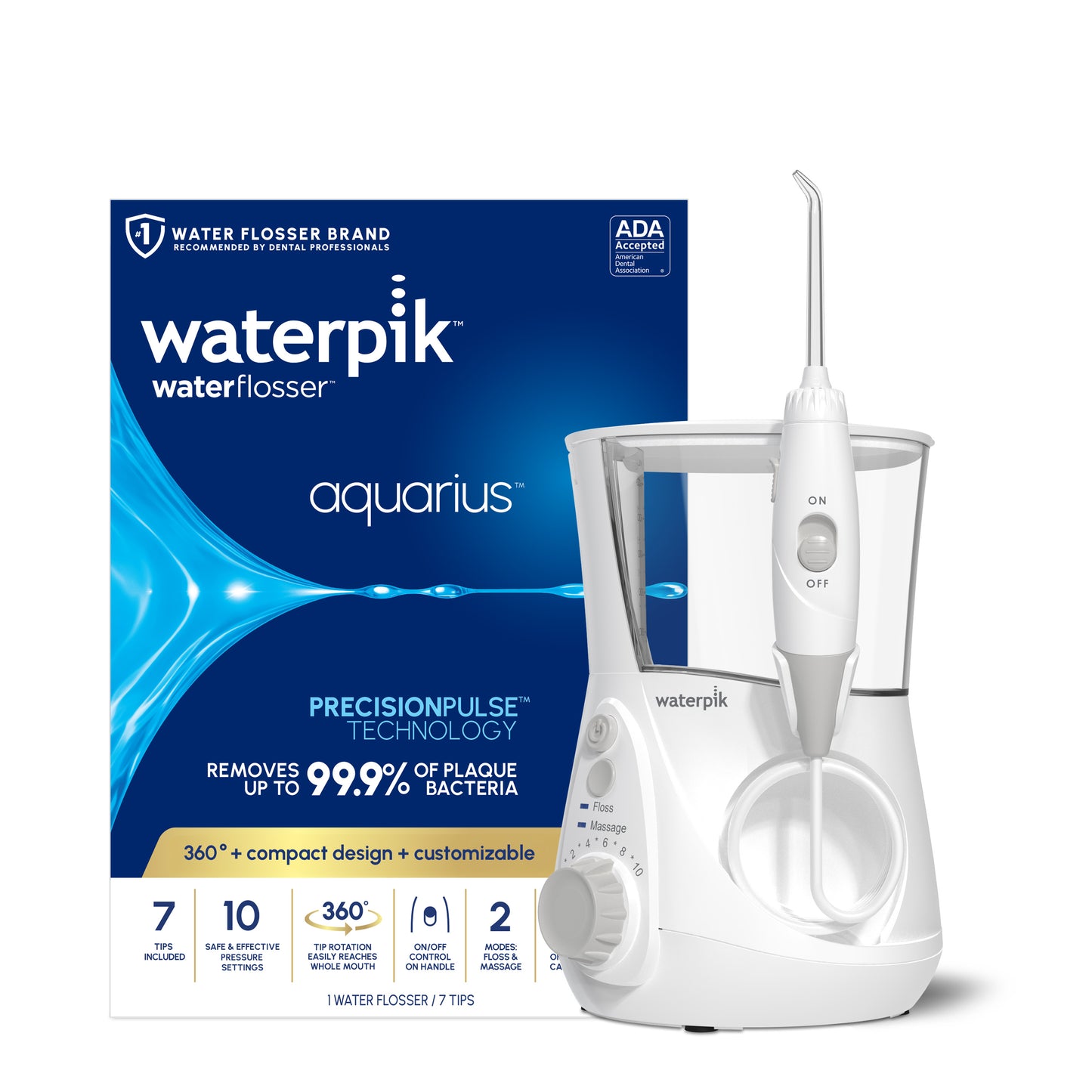 Waterpik White Aquarius Water Flosser WP-660 with Packaging