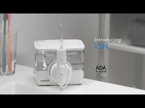 With the Waterpik™ ION Professional Cordless water flosser, say goodbye to cord clutter and outlets. Say hello to full performance in a design that’s 30% smaller than traditional plug-in models.