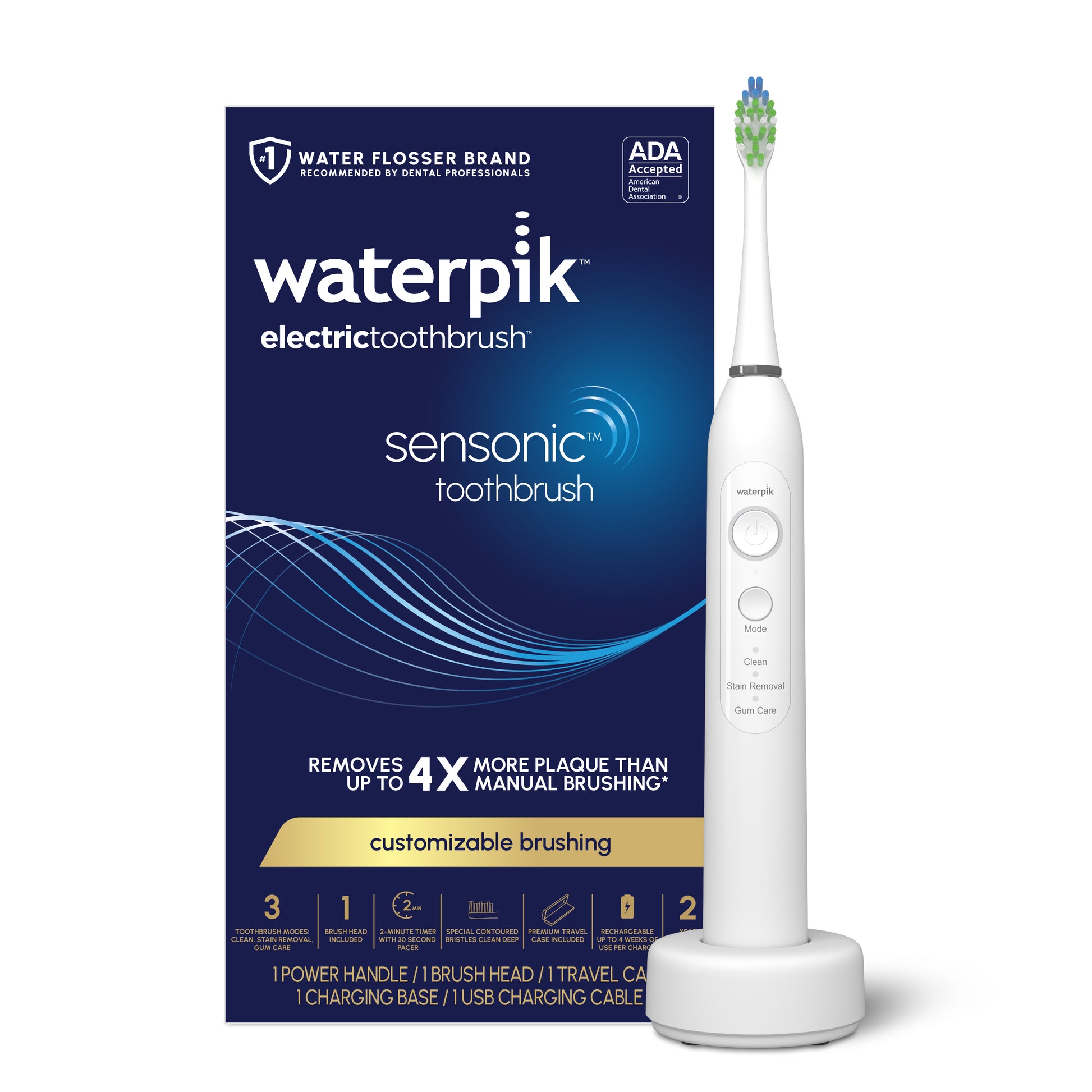 Waterpik White Sensonic Electric Toothbrush STW-03W020 with Packaging