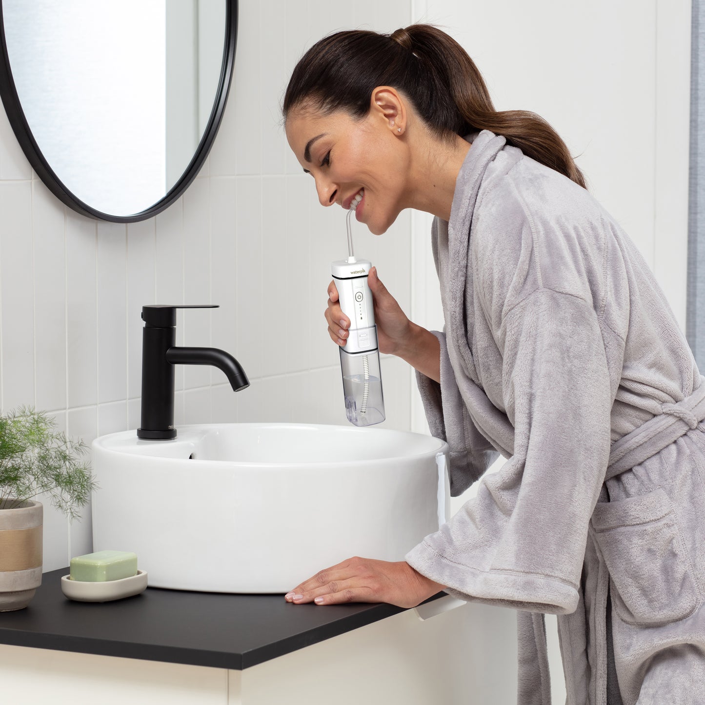 Cordless Slide Water Flosser + Sensonic™ Toothbrush + Brush Heads Bundle (Over $100 Value!)