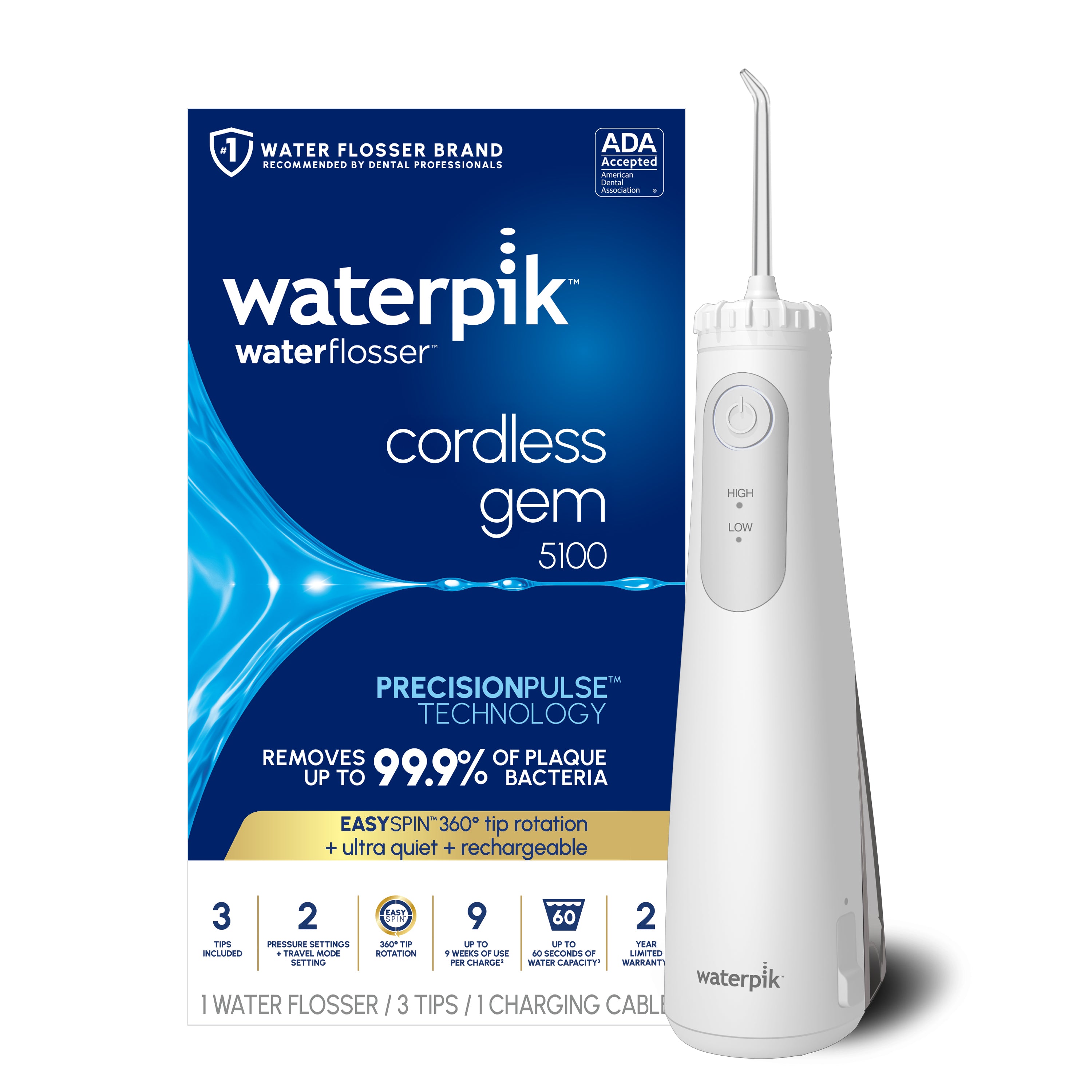waterpik wateflosser ウォーターピック コードレス Waterpik™ Cordless Gem 5100 Water Flosser