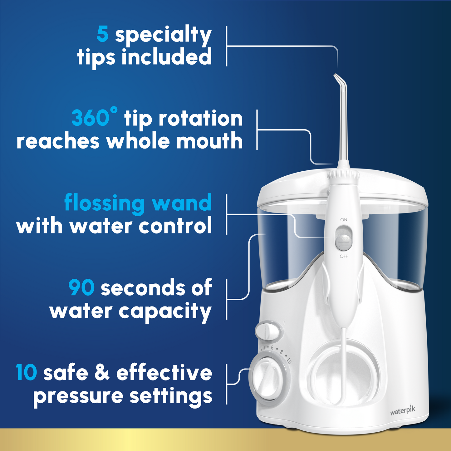 Features - Waterpik™ Ultra Water Flosser WF-100