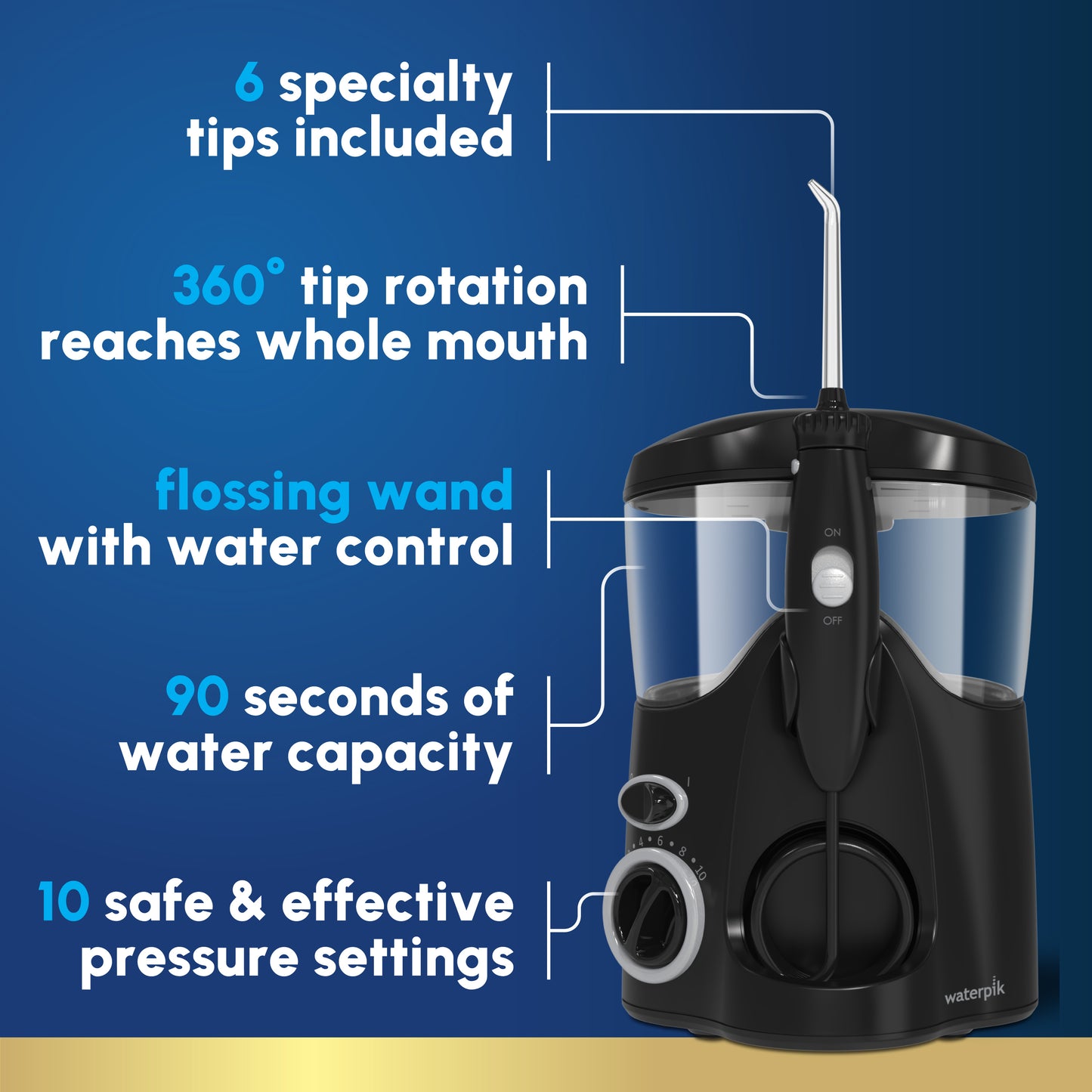 Features & Dimensions Waterpik Ultra Water Flosser WP-112