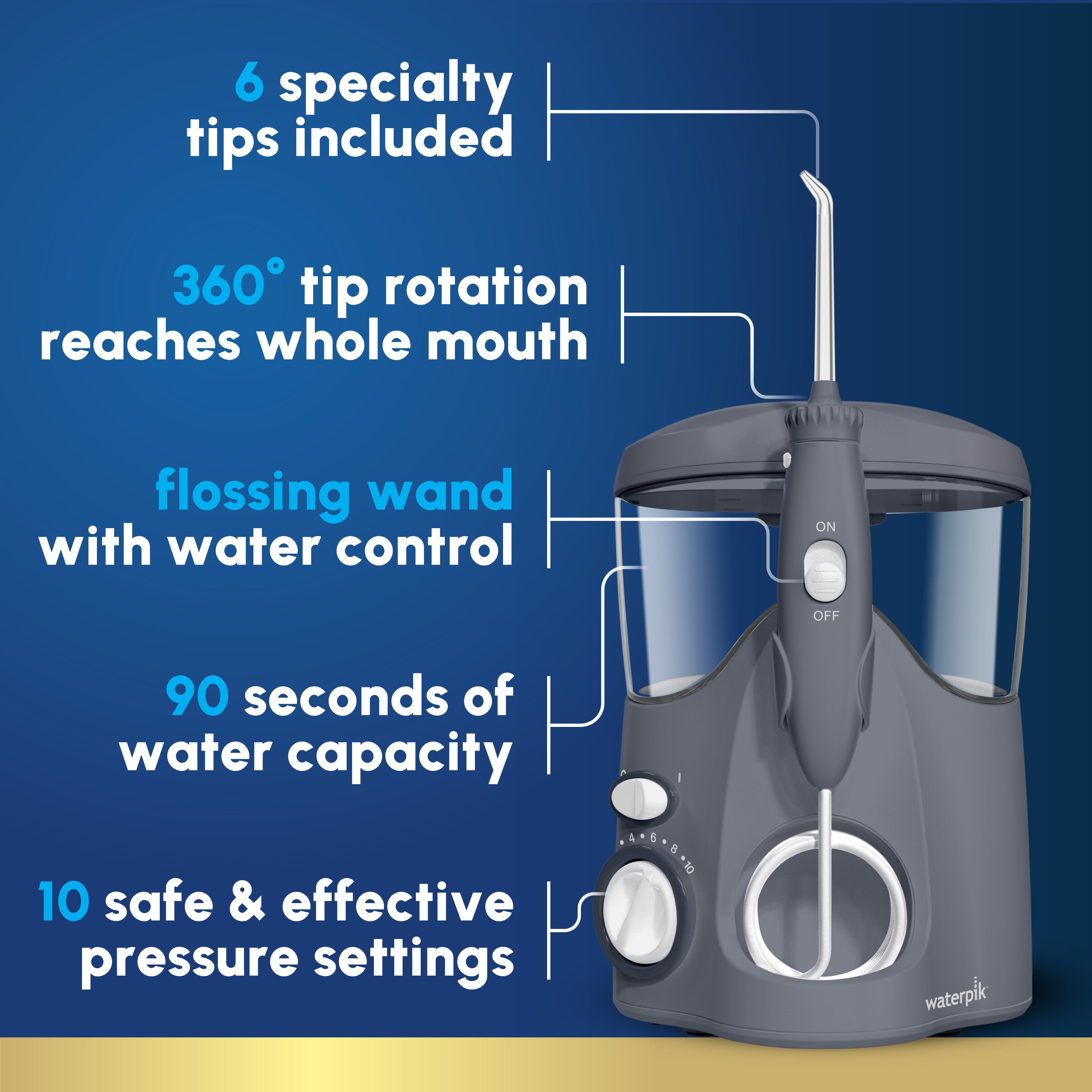 Gray Waterpik™ Ultra Water Flosser
