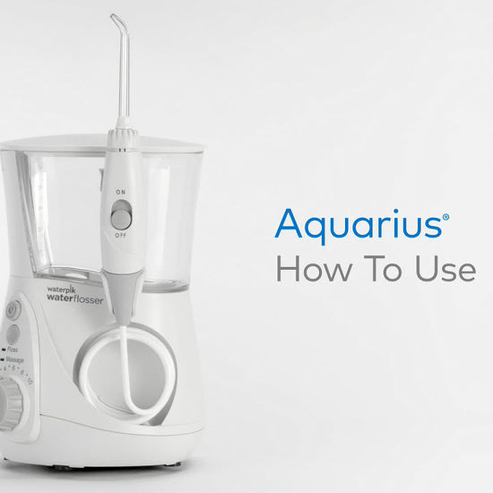 This instructional video is a guide for using the Waterpik™ Aquarius™ water flosser.