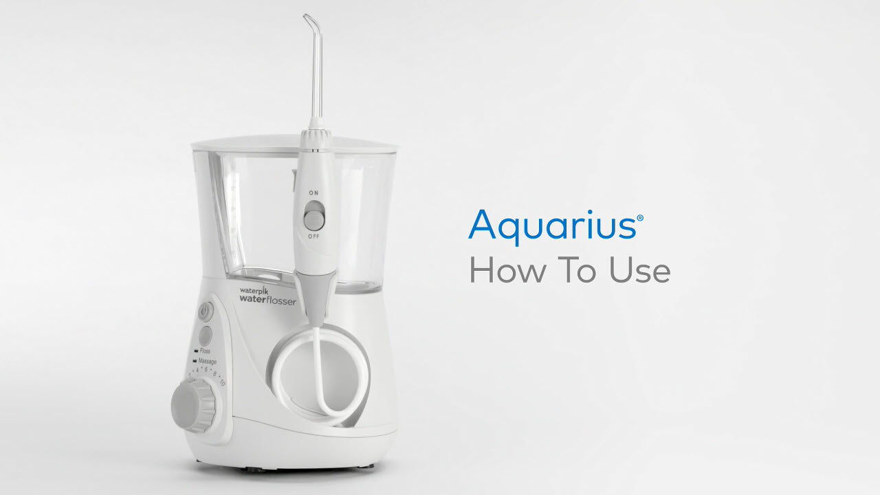 This instructional video is a guide for using the Waterpik™ Aquarius™ water flosser.