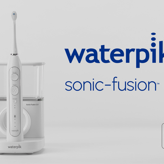 Sonic Fusion™ is a compact, convenient, all-in-one brushing and flossing solution. Brush, water floss, or both at the touch of a button.

Clinically proven up to 2X (twice) as effective as traditional brushing and flossing for reducing plaque in hard-to-reach areas and improving gum health.*

*Based on brushing for two minutes and flossing for one minute.

Learn more at waterpik.com