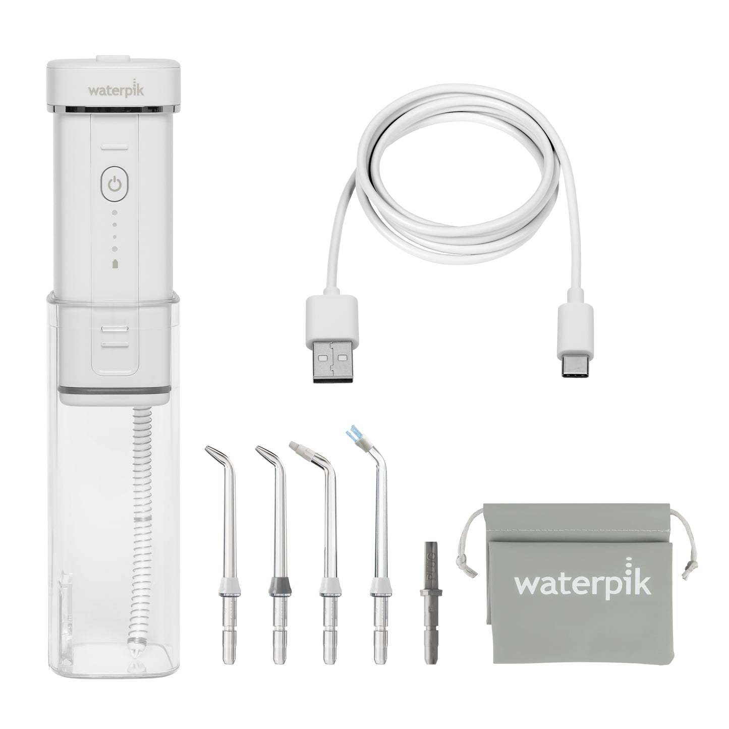 Water Flosser & Tip Accessories - WF-17 White Cordless Slide Professional Water Flosser