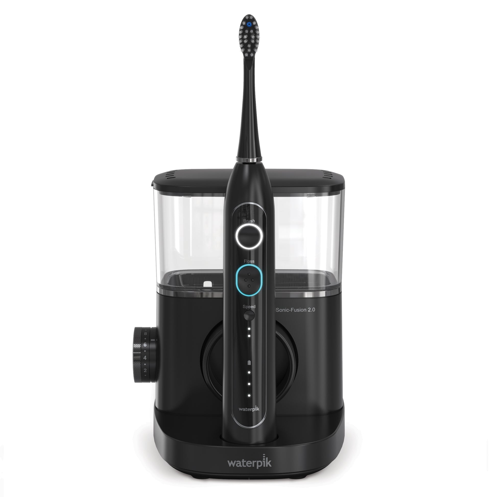 Waterpik Sonic-Fusion 2.0 SF-04 - Black with Chrome Flossing Toothbrush