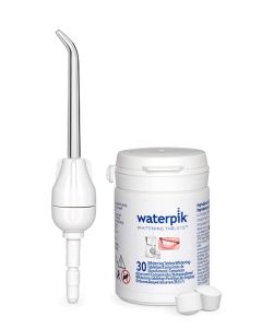 Waterpik Boost Tip and Bottle of Whitening Tablets 